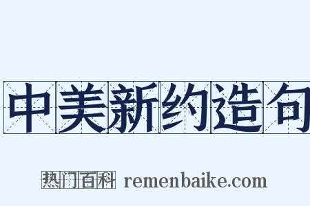 中美新约造句是什么意思的图片